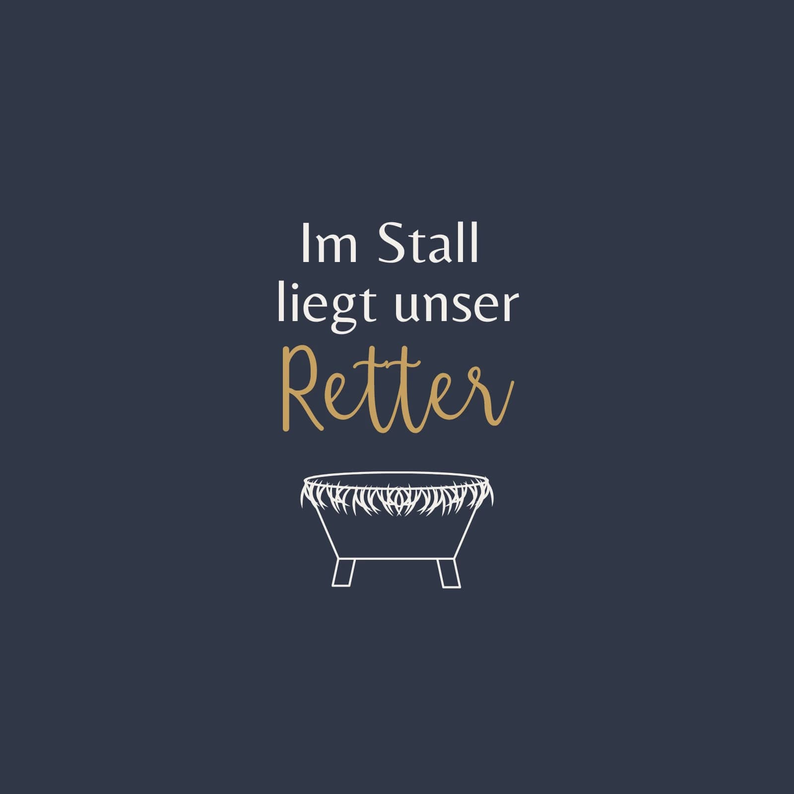 Im Stall liegt unser Retter